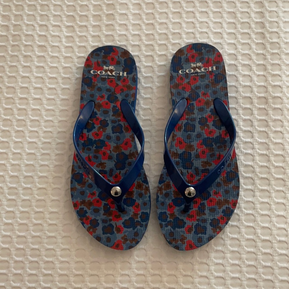 Coach flip flop thong sandals